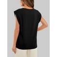 thumbnail image 2 of XCHQRTI Women's Casual Cap Sleeve Tank Tops Summer Trendy Dressy Sleeveless Vest Ladies Tee Tops, 2 of 7