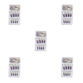 thumbnail image 3 of maskred 1 Set French Tip Press on Nails Gradient Extension Fingernails Tips Removable Fashion Wraps Full Cover DIY Manicure Kit Type 6 2g glue,24Pcs jelly 5Set, 3 of 6