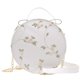thumbnail image 1 of Bolso bandolera bordado de encaje Bolso pequeño redondo vintage para mujer Bolso de cadena bordado de encaje, 1 of 7