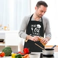 thumbnail image 6 of AOWOO Funny Cooking Aprons for Men Women - Cotton Apron with 2 Pockets for Dad Mom, Adjustable Kitchen Cooking Aprons, BBQ Grilling Chef Apron - Father's Day Gifts for Dad Husband, 6 of 7