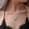 thumbnail image 1 of Collar de inicial delicado con forma de corazón diminuto yuxing 2 piezas para Mujer, 1 of 5