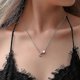 thumbnail image 1 of 2024 2pcs 2024 Fashion Tiny Heart Dainty Initial Necklace With Letter Name Choker Necklace For Women Pendant Jewelry Accessories Gift--V-Product code W, 1 of 5