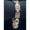 thumbnail image 5 of Pave 2.42 Cts Round Natural Diamonds Gents Link Tennis Bracelet In Hallmark 14K Rose Gold, 5 of 13
