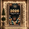 thumbnail image 5 of Gold Theme 2026 Banner Shiny Design Happy New Year Banner Fireworks Decor Balloon Decoration New Year Banner for New Year Party Family Gathering Holiday Celebration, 5 of 9