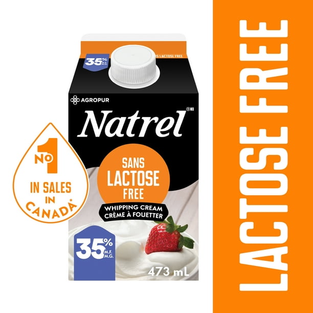 Crème à fouetter sans lactose 35 % Natrel 473 mL