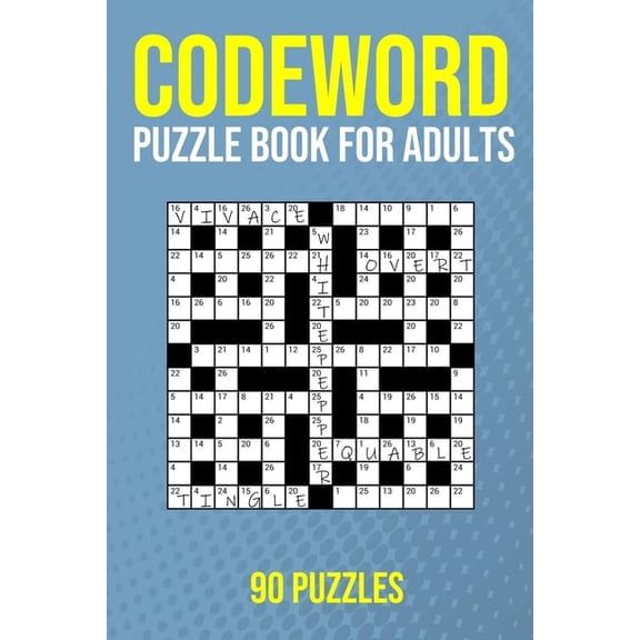 Codeword Puzzle Book for Adults - 90 Puzzles: CodeCracker Word Games (UK Spelling), (Paperback)