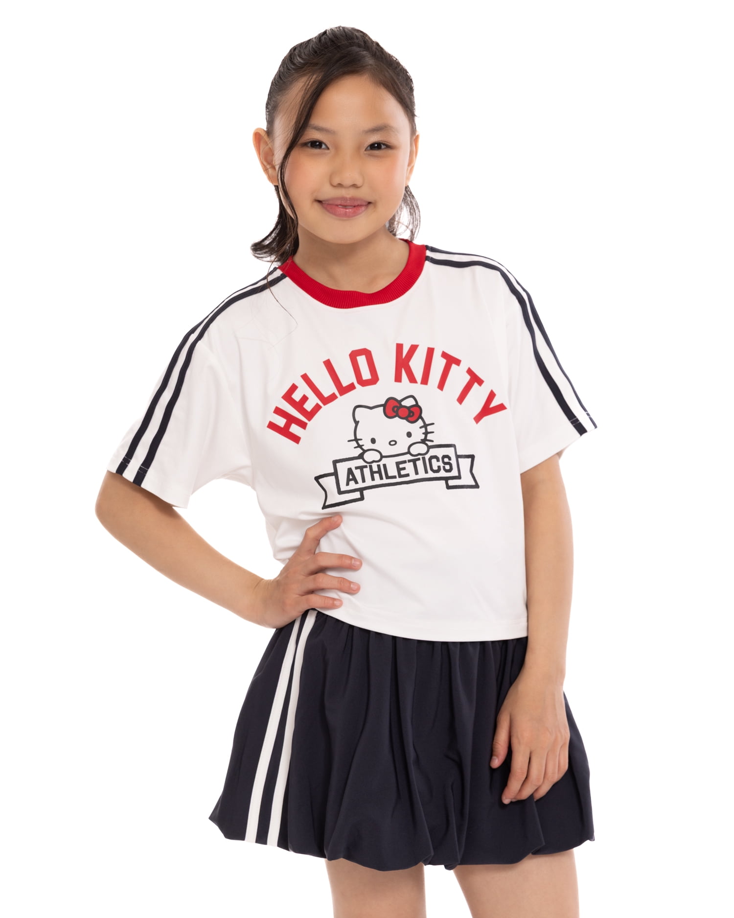 Hello Kitty Girls' Bubble Hem Active Skort, Sizes 4-12