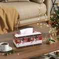 thumbnail image 6 of Christmas Wooden Tissue Box - Top-Slide Opening, Natural Wood Finish, Napkin Storage Box for Home and Restaurant Decor, Anti-Slip Bottom, Durable Wood Construction, 6 of 6