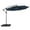Navy Blue, variant on Alpha Joy 10ft Outdoor Patio Offset Market Hanging Umbrella with 8 Steel Ribs & Cross Base(No Weight), Ivory