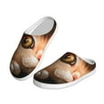 thumbnail image 2 of Daiia Animal Cat Print Women’s Fuzzy Slippers Memory Foam Lightweight House Shoes Cozy Loafer Flannel House Shoes-44/45, 2 of 7