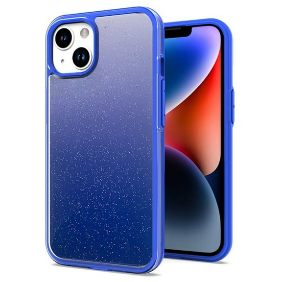 Glitter Series Hybrid Case for iPhone 14 - Gradient Blue