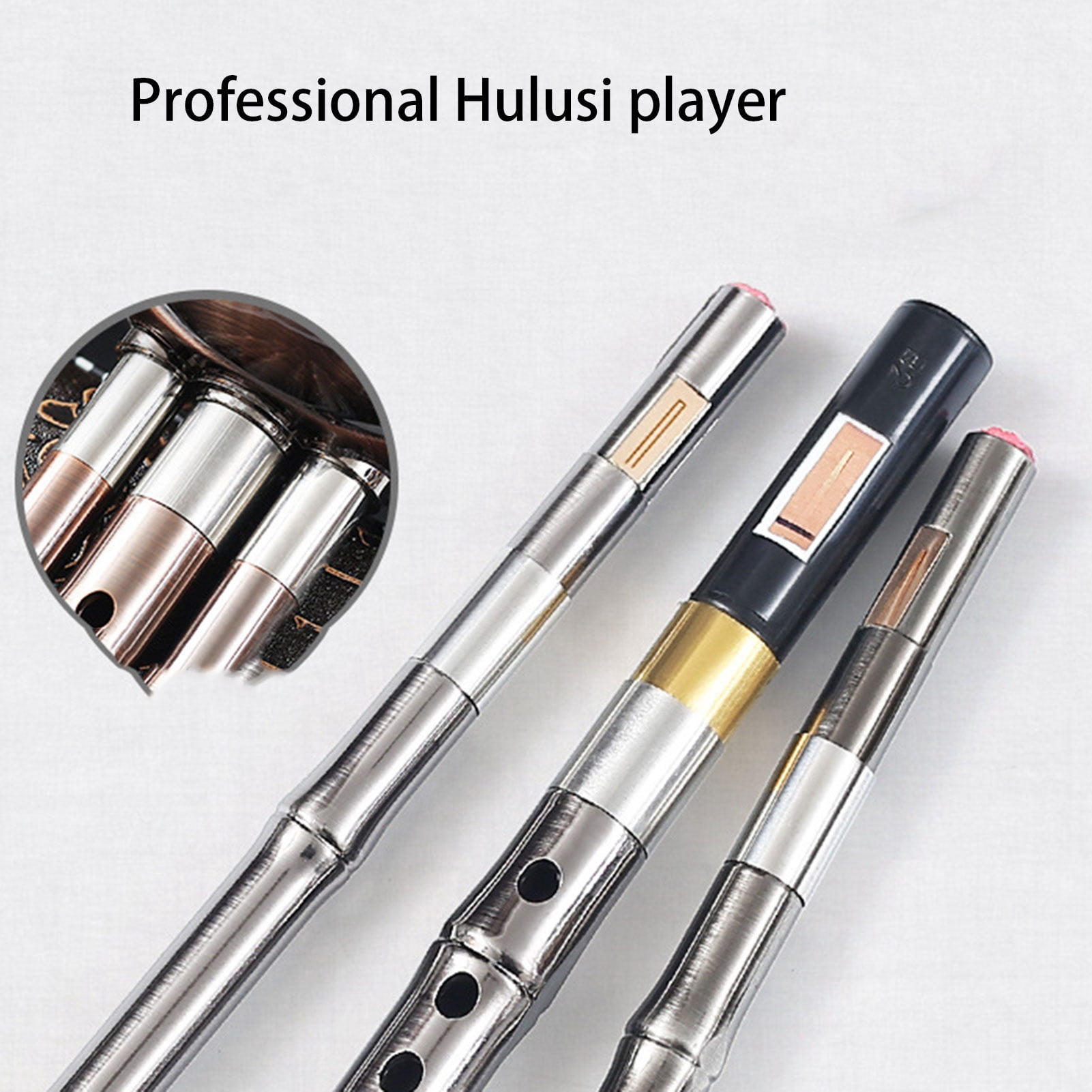 Hulusi Gourd Cucurbit Flute Huluis Chinese Handmade Hulusi Bamboo Pumpkin Flute Ethnic Musical Instrument  for Beginners Music Lovers