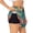 Black, variant on 's Hawaii Palms for a double-layer running short for women, perfect for gym, tennis, and more, featuring a convenient pocket.