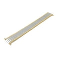 thumbnail image 2 of Bandini 20mm Silver and Gold (Two-Tone) Tone Stainless Steel Stretch Watch Strap for Men, Straight End, Metal Expansion Watch Band, No Buckle, 2 of 6
