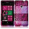 For Nokia Lumia 521 Hard Design Cover Case Pink Exotic Skins Accessory, Beautiful graphics and artwork provide a unique look By HRWireless