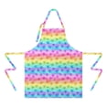 thumbnail image 2 of Pioneer Flower Floral Print Pattern Apron for Women and Men, Cotton Linen Waterproof with Pockets, Adjustable, 33x27 Inch for Kitchen, Gardening, BBQ, Salon, 2 of 6