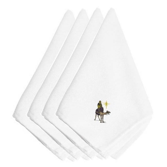 Carolines Treasures EMBT2075NPKE Christmas Nativity Wiseman Embroidered Napkins, Set of 4