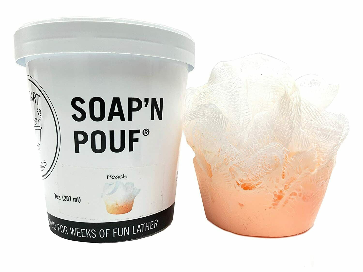 garb2ART Soap'N Pouf Handmade Soap w/ Cute Recyclable Bath Scented