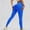 #H-Blue, variant on Legging Pants For Women Casual High Waist Ruffle Flare Pants Wide Leg Solid Stretchy Bell Bottom