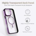 thumbnail image 5 of Magnetic Case for iPhone 16 Compatible with MagSafe & Magnetic Car Phone Mount,Anti-Fingerprint TPU Thin Phone Cover Protective Aluminum Alloy Edge + TPU Bumper Shockproof Case,Purple, 5 of 11