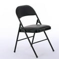 thumbnail image 4 of Ktaxon 4 Pack Folding Chairs Wedding Party Chair Foldable Dining Chair with Metal Frame and Soft Cushion Black, 4 of 10