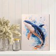 thumbnail image 2 of Qisvanset 12x16 Inch Ocean Whale Canvas Wall Art, Watercolor Marine Art Sea Theme Kids Nursery Decor, 2 of 8