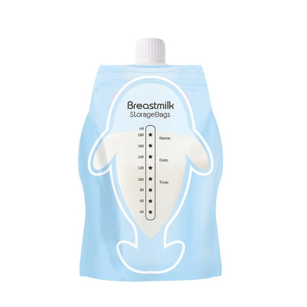 No Leak Momcozy Silicone Breastmilk Storage Bags, Reusable Breastmilk Bags,  8.5oz/250ml 5Pcs