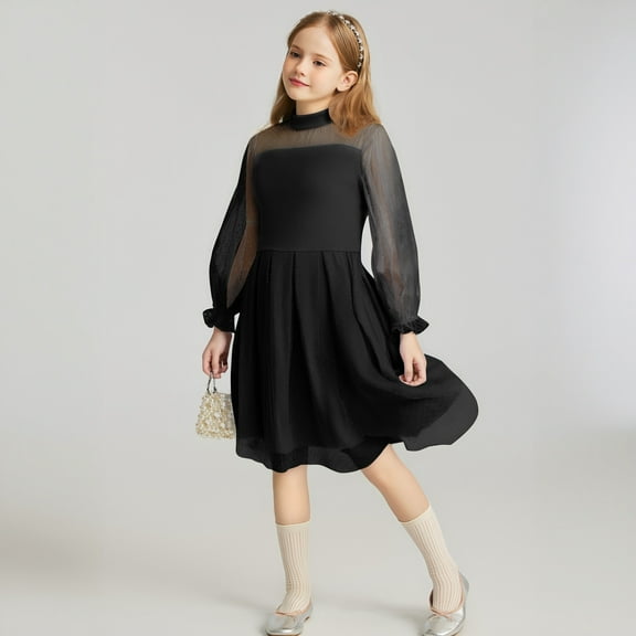 Dress for Girls Cartoon Birthday Dresses for Girls Kids Princess Dress Up 7-8 Years