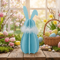 thumbnail image 4 of Easter Bunny Figurine Wood Rabbit Table Centerpiece Detachable Sturdy Decor for Mantel Shelf Tray Display, 8.66" Bunny Easter Basket Stuffers, 4 of 9