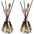 thumbnail image 1 of 2Pcs 60ml/2oz Reed Diffuser Bottles Empty Refillable Glass Diffuser Jars Aromatherapy Container Fragrance Accessories Use for DIY Replacement Reed Diffuser Sticks Home Bathroom Decor, 1 of 6