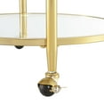 thumbnail image 4 of Royal Crest Two-Tier Acrylic Round Bar Cart in Clear Glass with Gold Metal Frame, 4 of 6