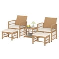 thumbnail image 2 of Costway 5 Pieces Patio Conversation Set PE Rattan Balcony Furniture Set with Cushions, 2 of 10