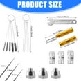thumbnail image 3 of Complete Airbrushes Maintenance Set Nozzles Caps Cleaning Brushes Steel Needle Wrench For Precise Sprayings Guns, 3 of 8