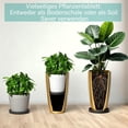 thumbnail image 2 of FIASON 2 Pack 21"H Gloss Gold Round Tall Planters, Indoor Outdoor Plant Pots with 2-in-1 Removable Shelf & Drainage Holes, Modern Flower Pots for Front Door Porch Patio Entryway Decor, 2 of 8
