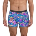 thumbnail image 2 of Goofa Colorful Mushrooms Printed Men's Boxer Briefs Underwear, Moisture-Wicking Underwear, Trunk,Soft and Breathable Cotton Underwear-Large, 2 of 9