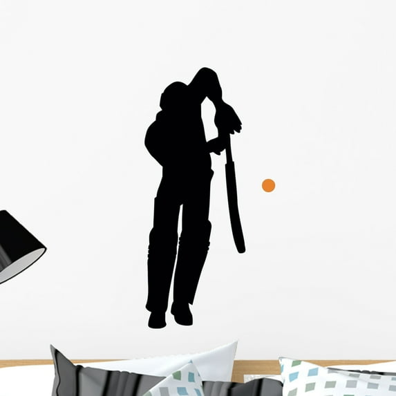 Cricket Silhouette Wall Decal by Wallmonkeys Peel and Stick Graphic (24 in H x 12 in W) WM289846