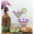 thumbnail image 4 of Golden Hill Studio Hand Painted Martini Glasses Set of 2 - Moroccan Mosaic Garland Collection - Hand Painted Glassware by USA Artists - Unique and Decorative Martini Glasses, Kitchen Table D√©cor, 4 of 5