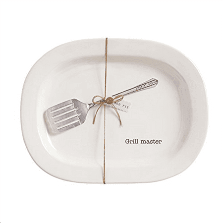- Mud Pie Grill Master Platter Set, White