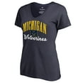 thumbnail image 2 of Women's Navy Michigan Wolverines Victory Script T-Shirt, 2 of 3