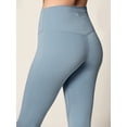 thumbnail image 4 of Made by Johnny Women's Peached Front Seamless Leggings with Inner Pocket Full-Length Yoga Pants XS ICE_BLUE, 4 of 6