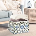 thumbnail image 3 of Yayeee Collapsible Cube Storage Bin with Lid Fabric Closet Decorative Basket with Handles, Blue Floral, 3 of 7