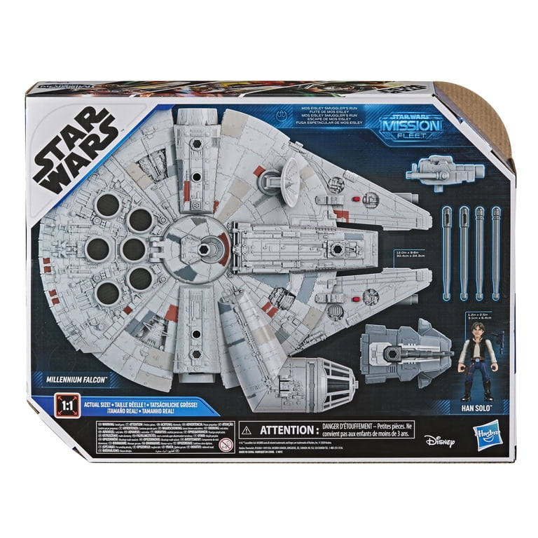 Star Wars Mission Fleet Han Solo & Millennium Falcon - 2.5" Scale Figure & Vehicle Toy For Kids 4+
