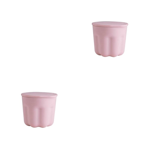 Tazón de limpieza Jumpingount multifuncional 3 en 1 para brochas de maquillaje 2piezas color Rosado