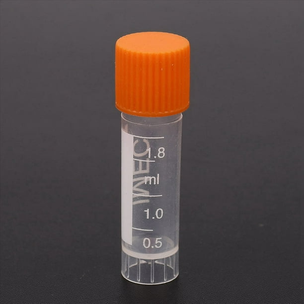 250Pcs 1.8Ml PláStico Graduado 0.063Oz Tubo de Muestra de Tubo de Ensayo Criovial con Tapa de Sellado