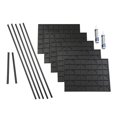 thumbnail image 1 of FASÄDE Crescent Decorative Vinyl Backsplash 15 sq ft Kit in Matte Black, 1 of 6