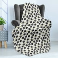 thumbnail image 4 of Black and Yellow Soft Flannel Fleece Blanket, Scribble Art Theme with Circles Squares and Stars Geometric Doodle, Cozy Plush for Indoor and Outdoor Use, 50" x 60", Black Yellow White, by Ambesonne, 4 of 5