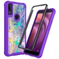 thumbnail image 1 of Alcatel 3V 2019 Case, KAESAR Hybrid Bling Glitter Sparkle Purple Marble Graphic Fashion Cute Colorful Silicone Skin Cover Armor Case for Alcatel 3V 2019, 1 of 5