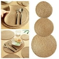 thumbnail image 2 of Napperons Ronds en Jute Naturel Tressé - Ensembles de Table Rustiques Faits à la Main pour Salle à Manger, Résistants à la Chaleur et Écologiques, Parfaits pour Usage Quotidien et Fêtes, 2 of 9
