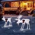 thumbnail image 3 of 2pcs 4ft 30V 3.6W Moose Family 200LED Leather String Light, Garden Moose Decoration for Christmas Outdoor Yard Garden Decorations,White, 3 of 7