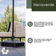 thumbnail image 3 of Tierra Verde 19.5" x 6.5" H Square Umbrella Base, Easy-Fill Weatherproof Stand, Black, 3 of 9